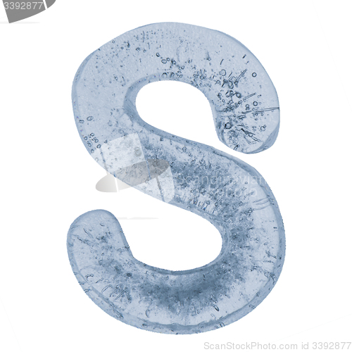 Image of Letter S in ice