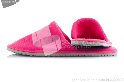 Image of A pair of pink slippers