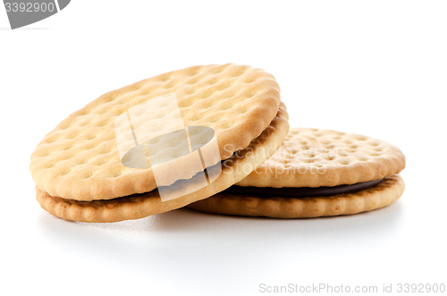 Image of Sandwich biscuits with chocolate filling