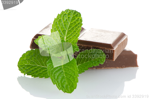 Image of Closeup detail of chocolate parts