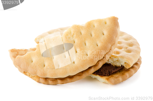 Image of Sandwich biscuits with chocolate filling