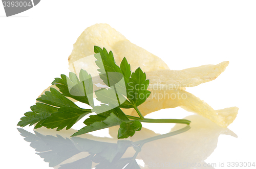 Image of Potato chips and parsley