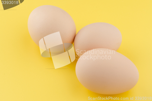 Image of Three brown eggs