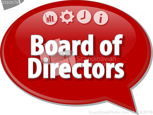 Image of Board of Directors Business term speech bubble illustration