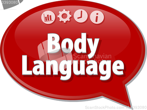 Image of Body Language  Business term speech bubble illustration