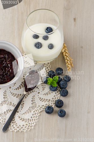 Image of Yogurt with fresh blueberries