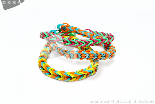 Image of Bracelets made with rubber bands