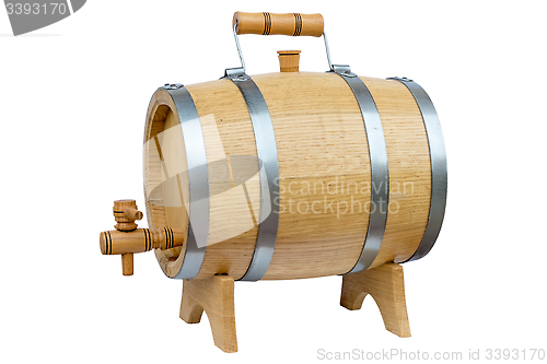 Image of Wooden barrel for wine.