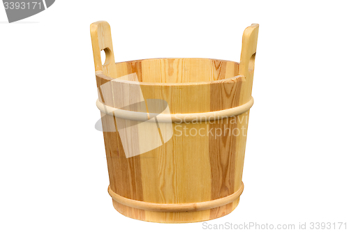 Image of Wooden bucket for a sauna.