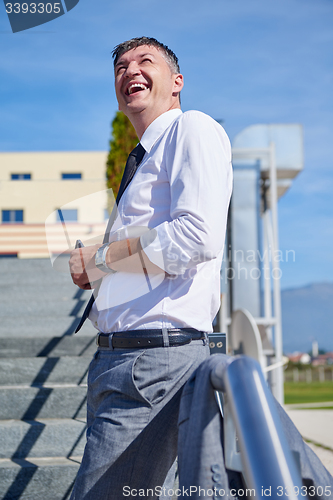 Image of businness man portrait outdoors