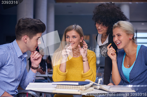 Image of students group  study