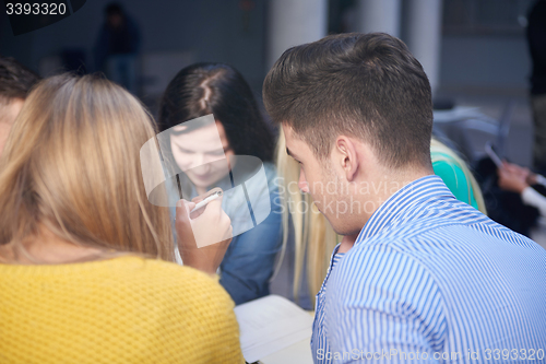 Image of students group  study