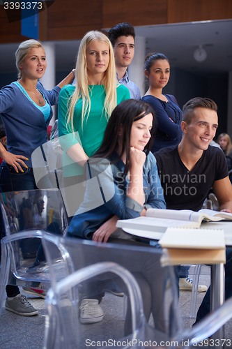 Image of students group  study