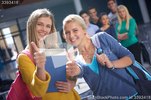 Image of students group  study