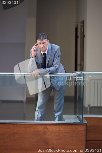 Image of business man using phone