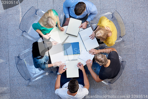 Image of group of students  top view
