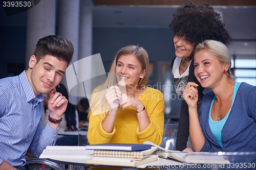 Image of students group  study