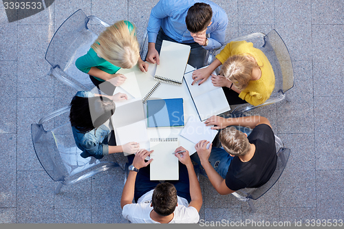 Image of group of students  top view
