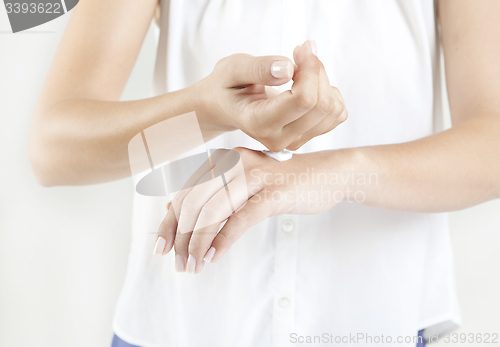 Image of Woman hand cream