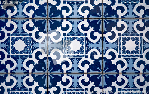 Image of Traditional Portuguese glazed tiles