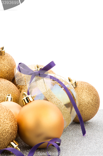 Image of Golden christmas balls