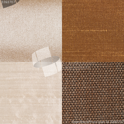 Image of Set of brown fabric samples