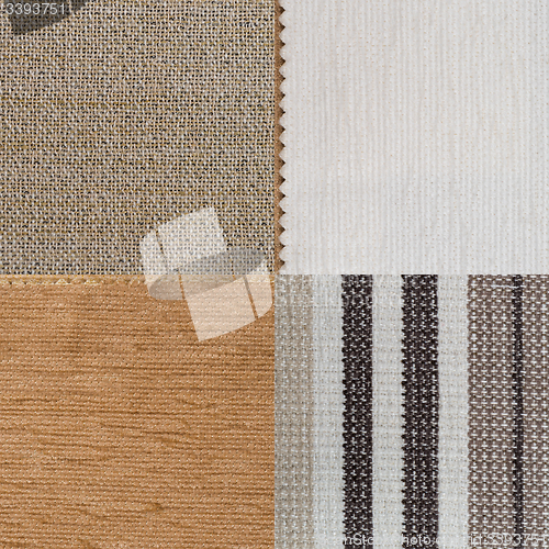 Image of Set of brown fabric samples