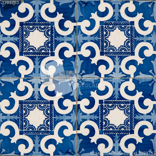 Image of Traditional Portuguese glazed tiles