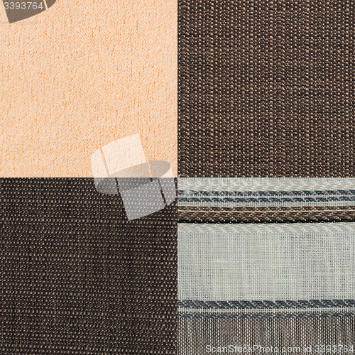 Image of Set of brown fabric samples