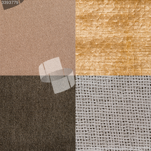 Image of Set of brown fabric samples
