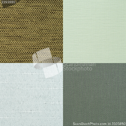 Image of Set of green fabric samples