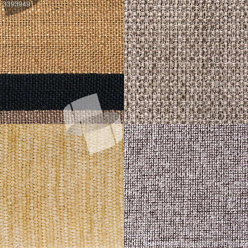 Image of Set of brown fabric samples