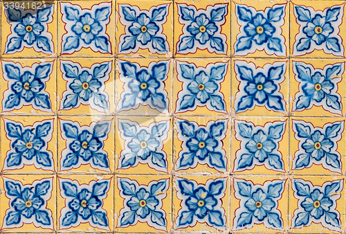 Image of Traditional Portuguese glazed tiles