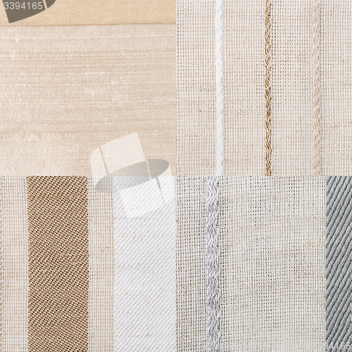 Image of Set of brown fabric samples