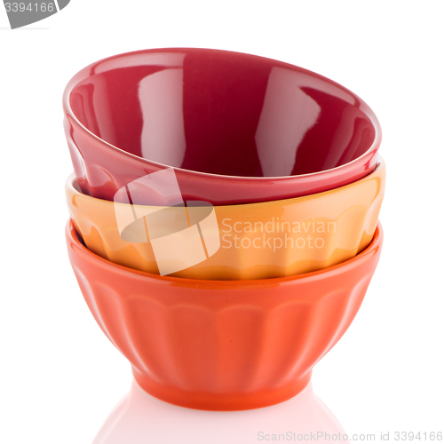 Image of Three colored bowls
