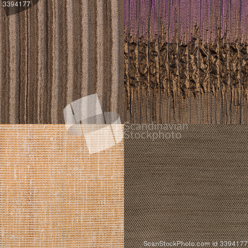 Image of Set of brown fabric samples