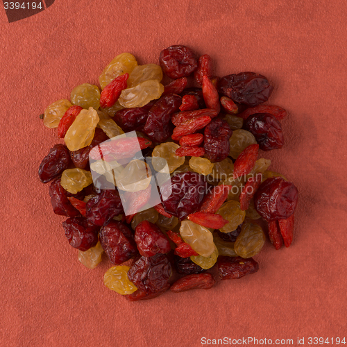 Image of Circle of mixed dried fruits