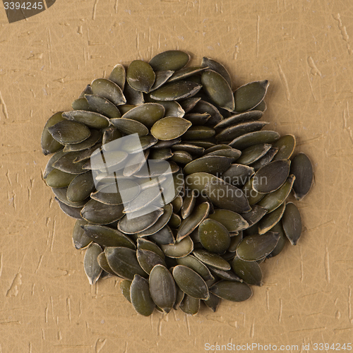 Image of Circle of pumpkin seeds