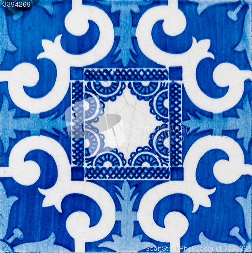 Image of Traditional Portuguese glazed tiles