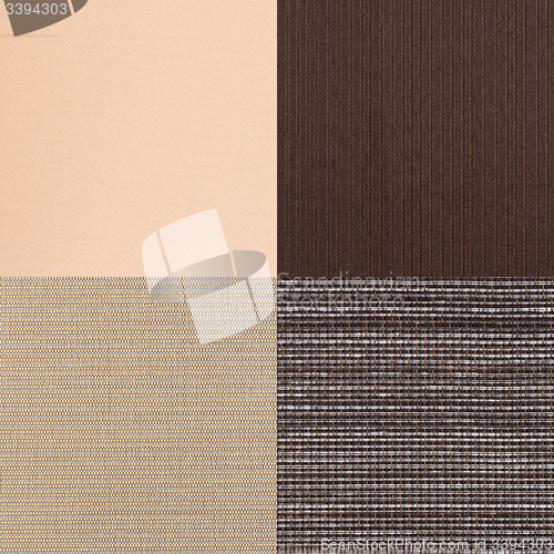 Image of Set of brown fabric samples
