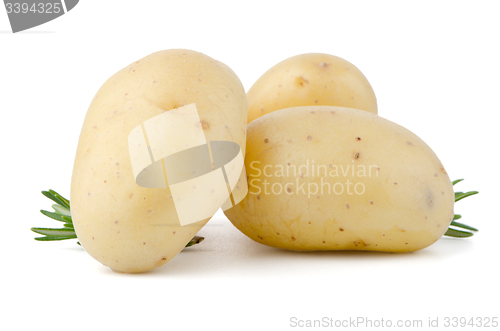 Image of New potatoes and green herbs