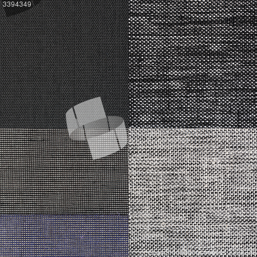 Image of Set of blue fabric samples