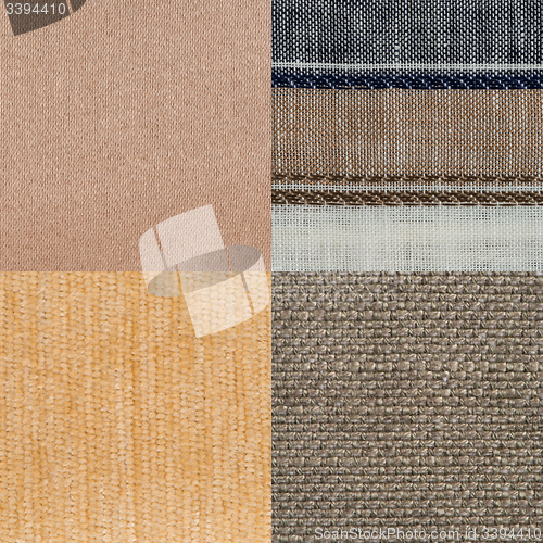 Image of Set of brown fabric samples