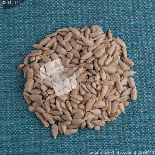 Image of Circle of shelled sunflower seeds