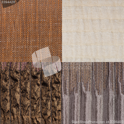 Image of Set of brown fabric samples