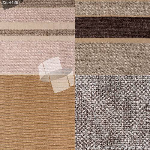 Image of Set of brown fabric samples