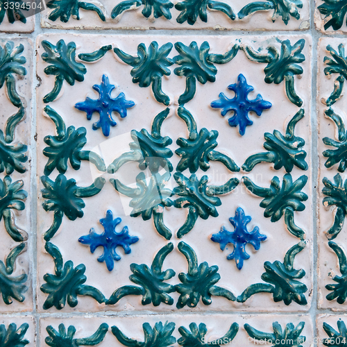 Image of Traditional Portuguese glazed tiles