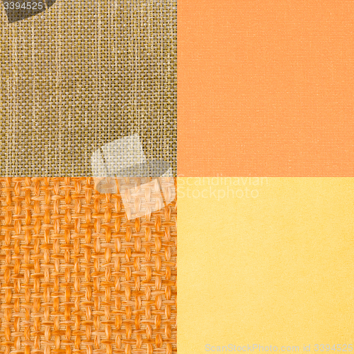 Image of Set of yellow fabric samples