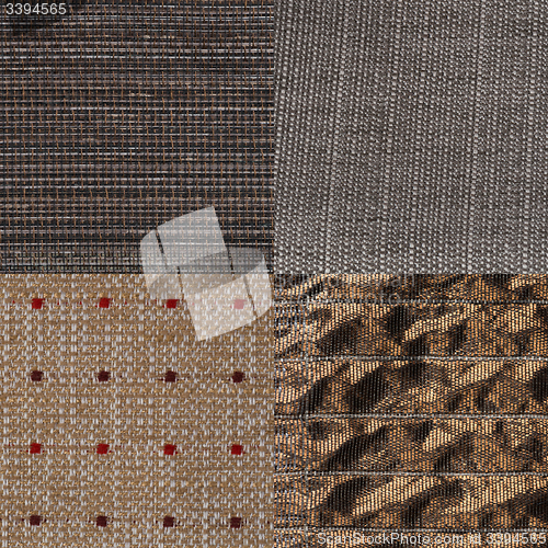 Image of Set of brown fabric samples