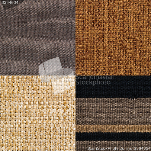 Image of Set of brown fabric samples
